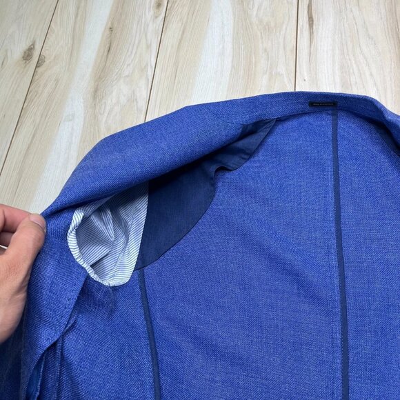 Mossimo Dutti Mens Blue Long Sleeve Two Button Style Pant Suit Blazer Size 40 - Picture 4 of 15